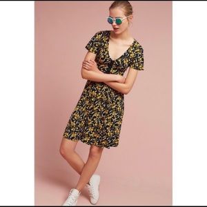 ANTHRO Maeve Paris Print Jersey Dress S